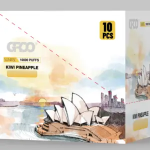 10 Pack Groo Sunrise Kiwi Pineapple 10000 Puffs