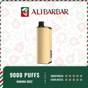 Alibarbar Ingot 9000 Puffs – Banana Buzz Ice