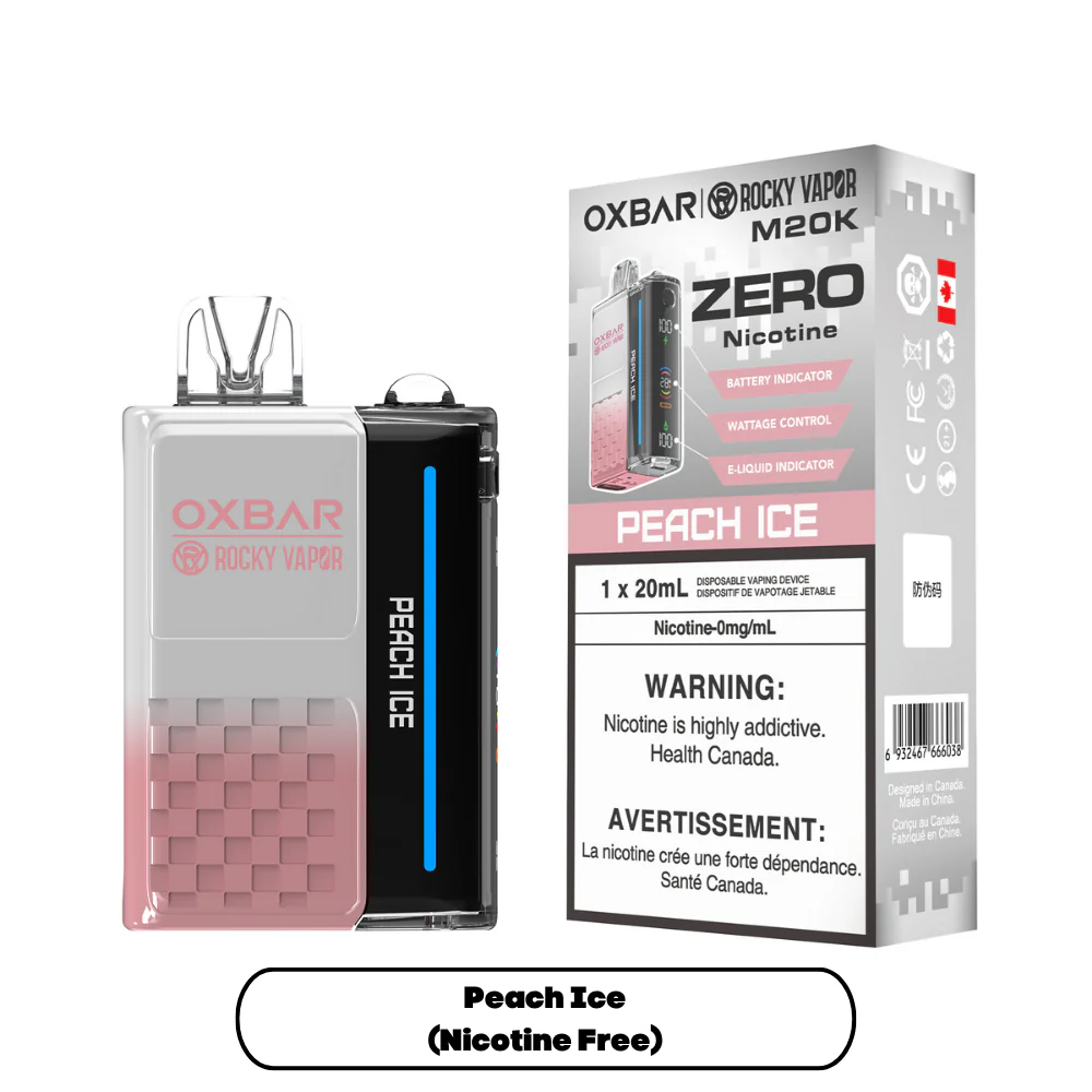 OXBAR x Rocky Vapor M20K Zero Nic – Peach Ice