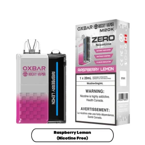 OXBAR x Rocky Vapor M20K Zero Nic – Raspberry Lemon