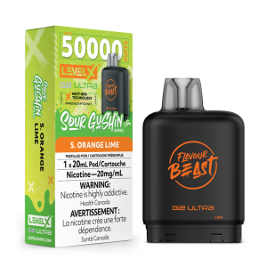 Level X Flavour Beast Sour Gushin’ G2 Ultra 50K Pod – S. Orange Lime