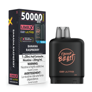 Level X Flavour Beast G2 Ultra 50K Pod – Banana Raspberry Iced