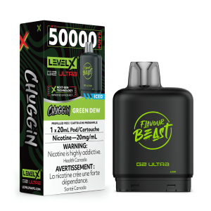 Level X Flavour Beast Chuggin’ G2 Ultra 50K Pod – Green Dew Iced