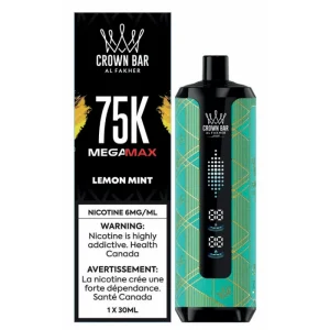 Al Fakher Crown Bar Mega Max 75K – Lemon Mint