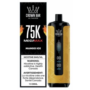 Al Fakher Crown Bar Mega Max 75K – Mango Ice