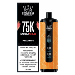 Al Fakher Crown Bar Mega Max 75K – Peach Ice